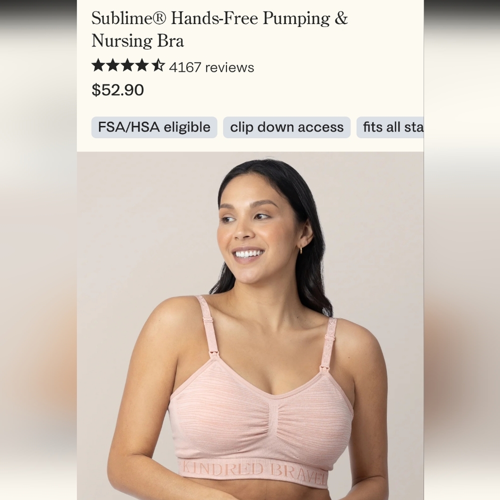 Kindred Bravely Pink Nursing Bra